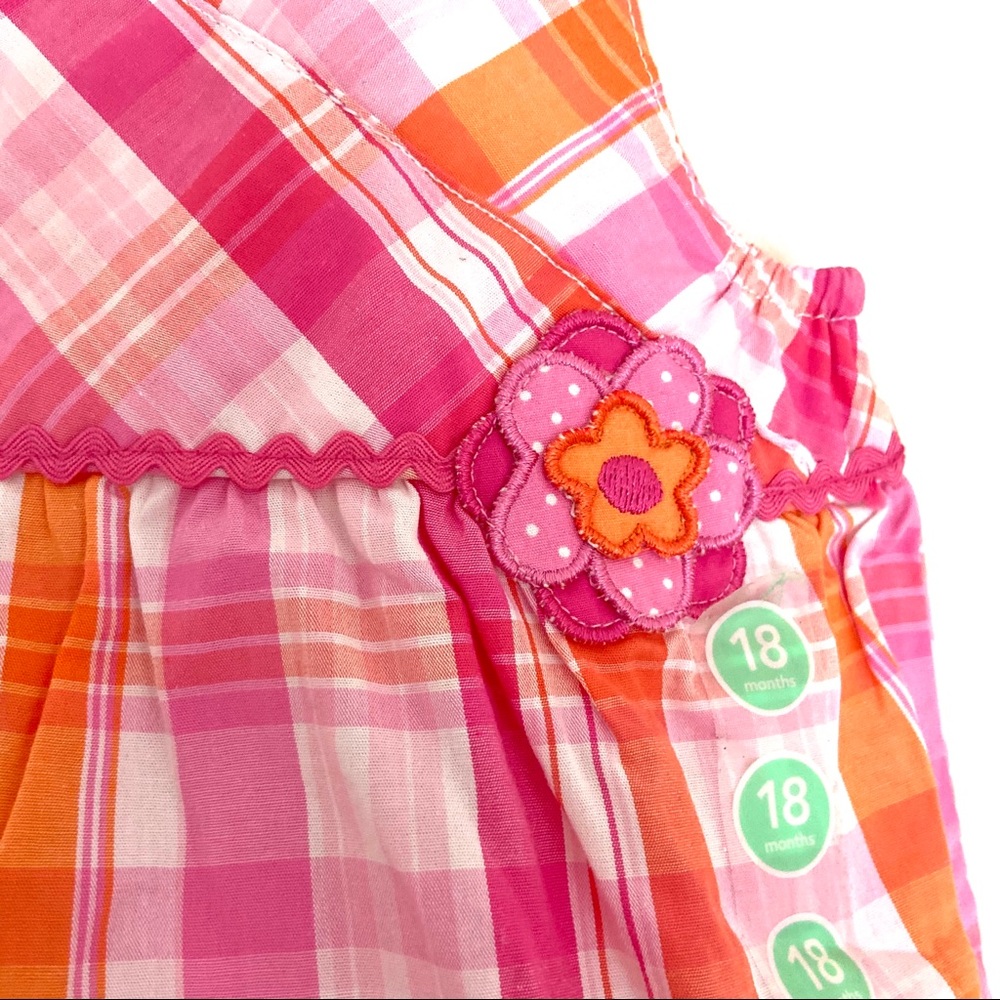 Carter Girls Plaid Romper Cotton 18 Months - Picture 3 of 8